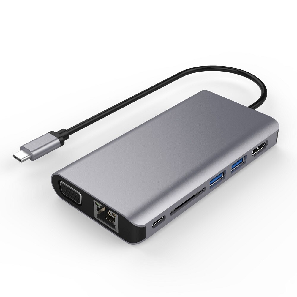 USB C HUB Type C naar HDMI 4K VGA Ethernet PD Thunderbolt 3 Adapter Voor Macbook Pro Samsung Galaxy s10 Huawei P30 Pro USB HUB 3.0: Default Title