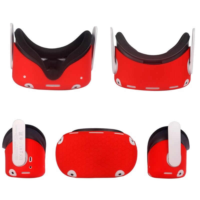 Siliconen Beschermhoes Shell Case Voor Oculus Quest 2 Vr Headset Hoofd Cover Skin Anti-Krassen Voor Oculus Quest 2 Accessoires
