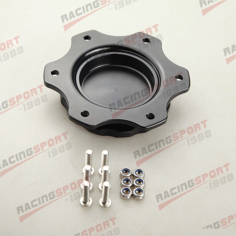 4" OD 7613A Billet Aluminum Fuel Cell Cap Assembly for JAZ Fuel Cells Black/SILVER