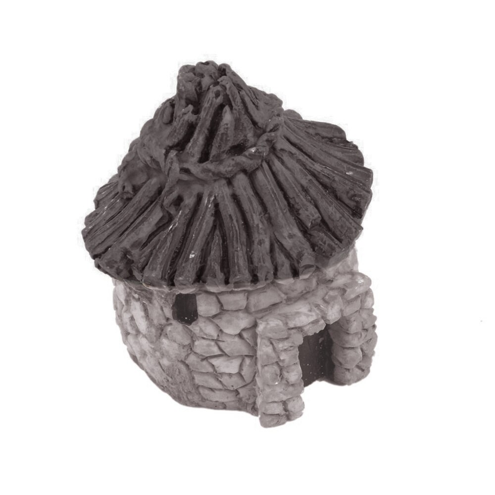 Aquarium Fish Tank Ornament Hars Rieten Huisje Mini Landschap Decoratie 4.3X2.5Cm Licht Paars