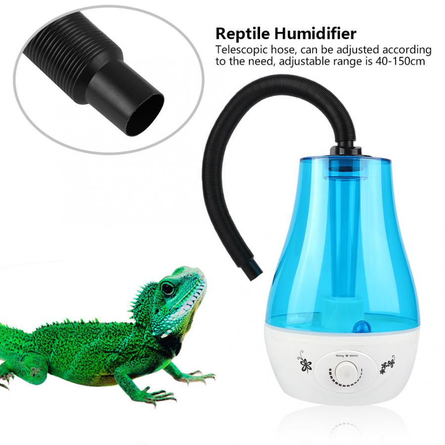 Humidificador portátil de 3L para reptiles y anfibios, generador de niebla súper nebulizador, terrario silencioso, humidificador de lagarto