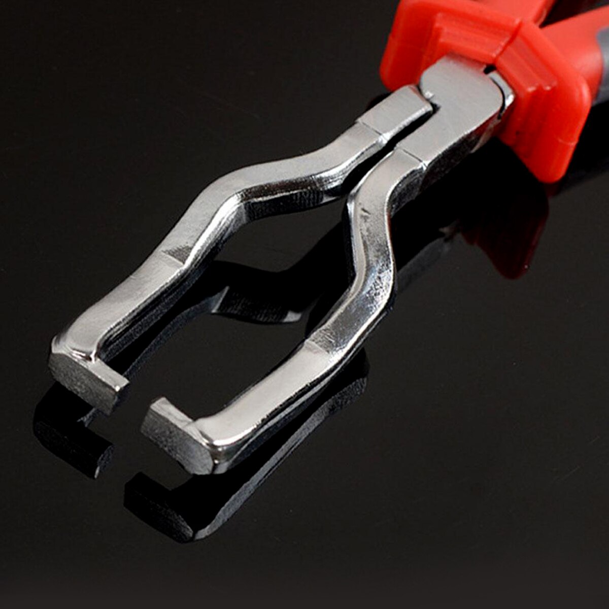 Stainless Steel Fuel Line Petrol Clip Pipe Hose Release Disconnect Removal Pliers Tool Rubber Grip