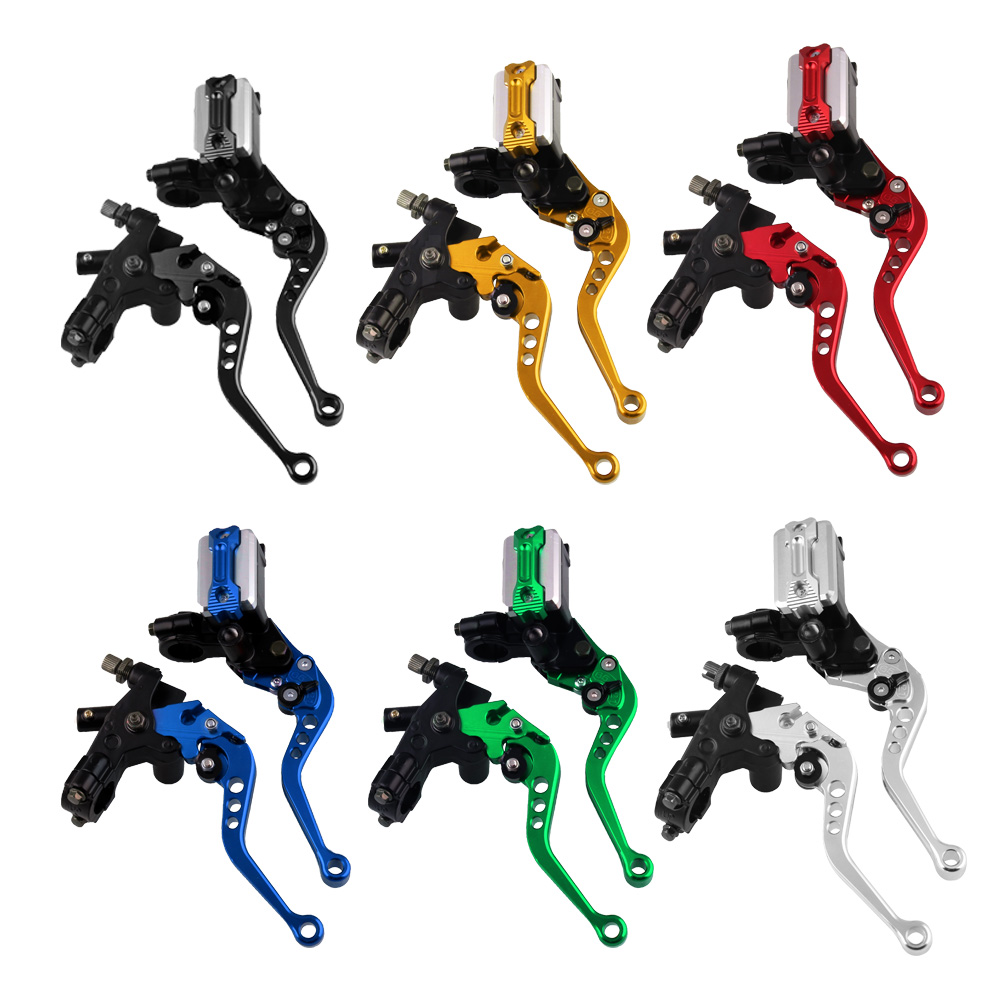 2pcs Motorcycle Hand Brakes Clutch Hand Brake Hydraulic Handbrakes Accessories for Motor Motorcycle Motorbike Scooter Universal