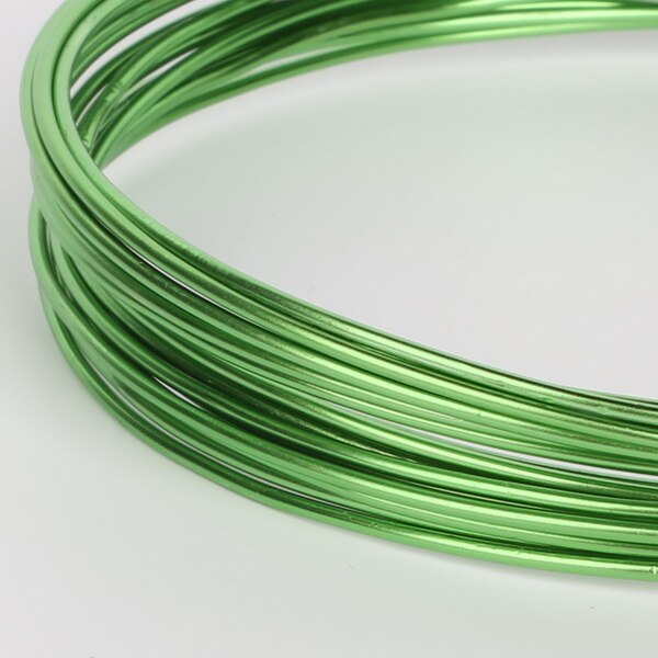 New Arrival różne kolory 5m 15gauge (1.5mm) drut aluminiowy miękki metal florystyka drutu, dla DIY ocena biżuteria i Craft Making: Light Green