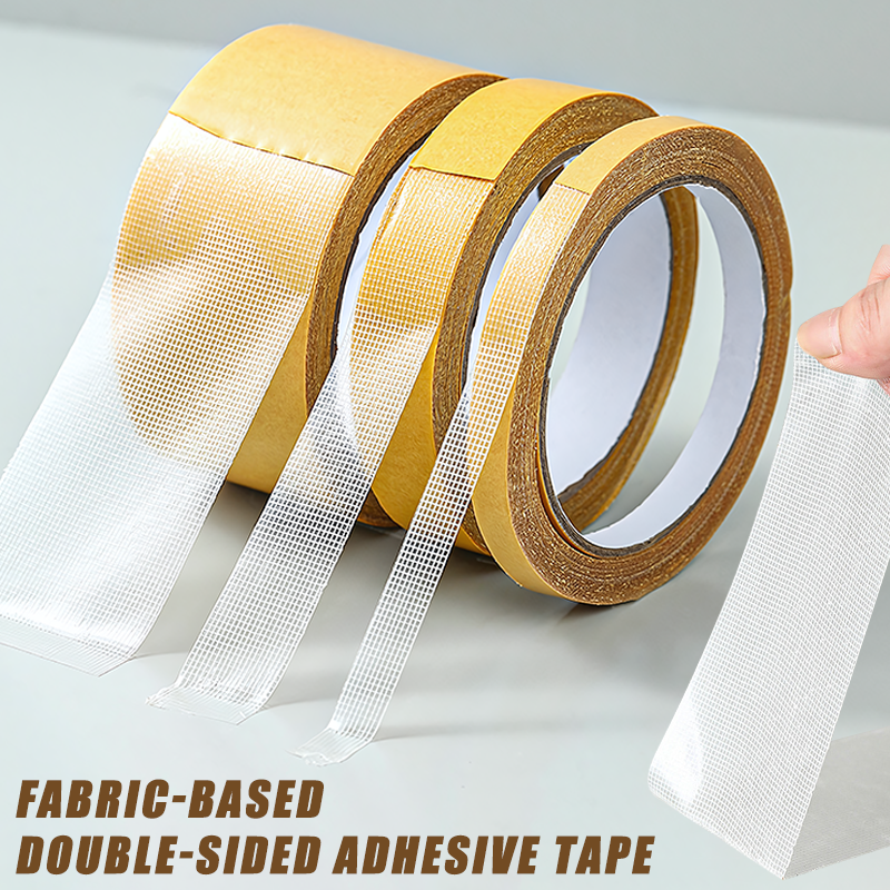 5/10m Double-sided Cloth-based Tape High Adhesive Heavy Duty Translucent Mesh Waterproof Traceless Powerful Adhesive Tape