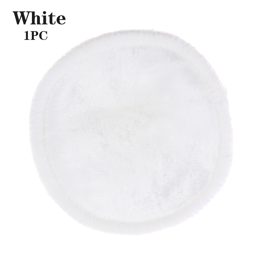 Almohadillas de algodón, 1 ud., desmaquillante Facial, doble capa, toallitas limpiadoras de uñas, lavables, reutilizables: white