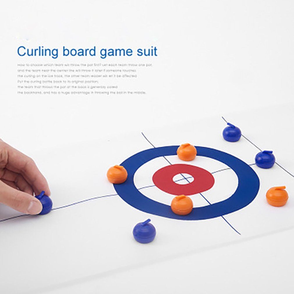 Opvouwbare Mini Tafel Curling Bal Tafelblad Curling Game Compact Curling Familie Games Koud Water Jug Bal Buigend Ball