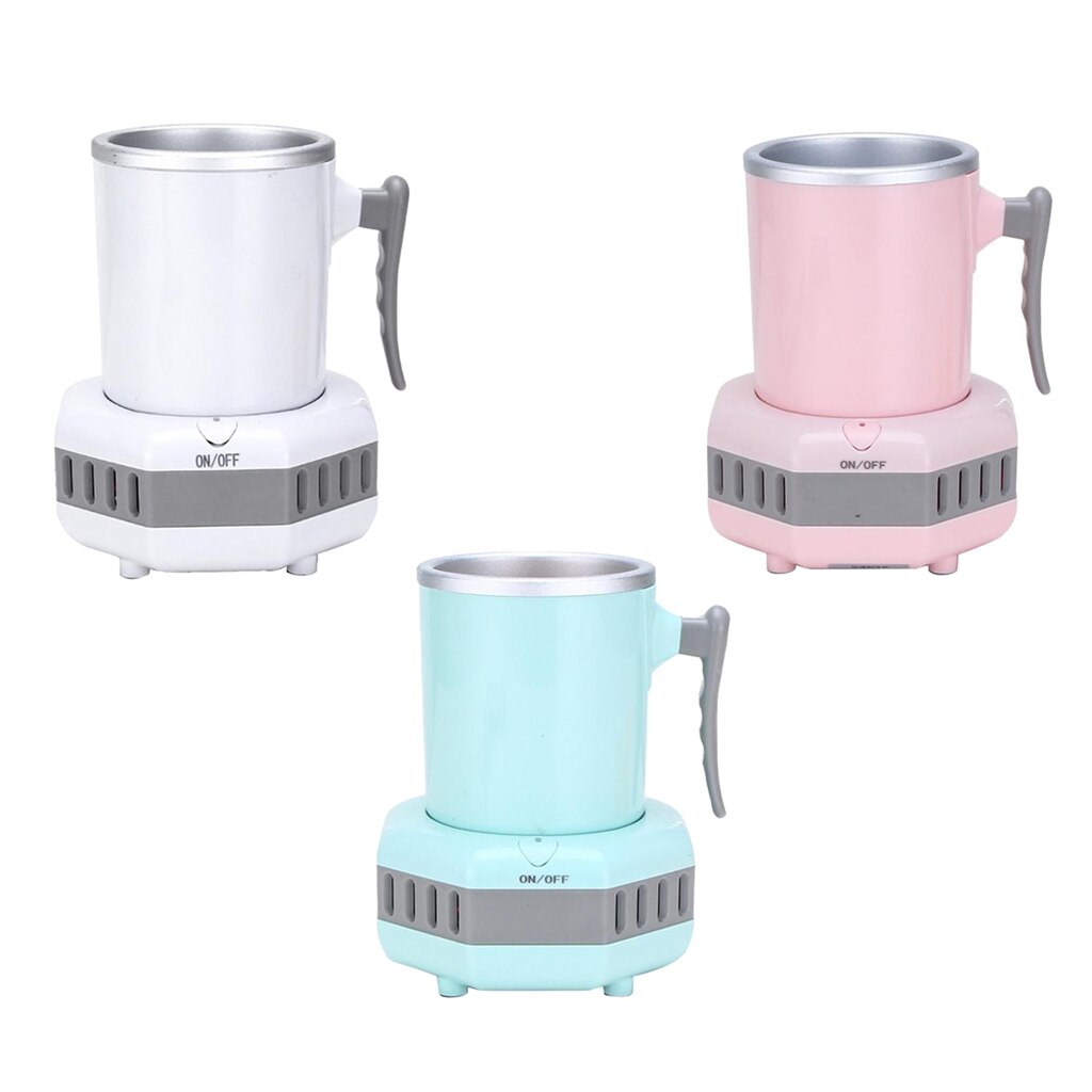 Portable Mini Electric Ice Maker Machine Desktop Beverage Cup Cooler, Quick in 15 Minutes (US Plug)