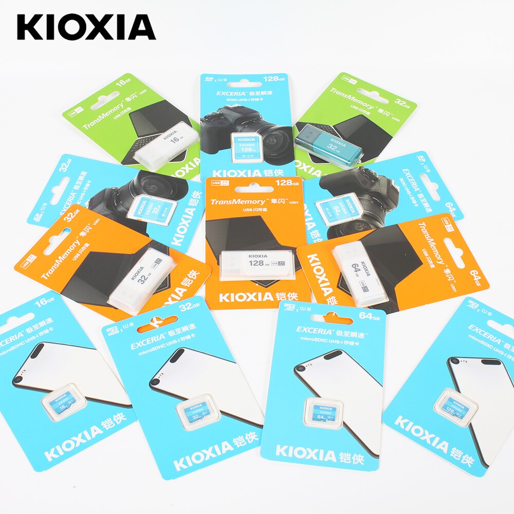 (Formerly Toshiba)Kioxia 256GB/128G/64G microSD Exceria Flash Memory Card U1 R100 C10 Full HD High Read Speed 100MB/s TF card