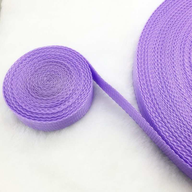 Correa de cinta de nailon para manualidades, 2 yardas/lote, 25mm, para mochila, bolsas de flejado, accesorios para perros: Light Purple