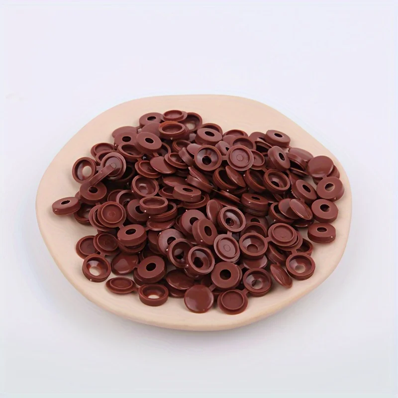 50 stks/zak Praktische Scharnierende Plastic Schroef Vouw Snap Beschermkap Knop Moeren Cover Bouten Beschermen Meubels Decor