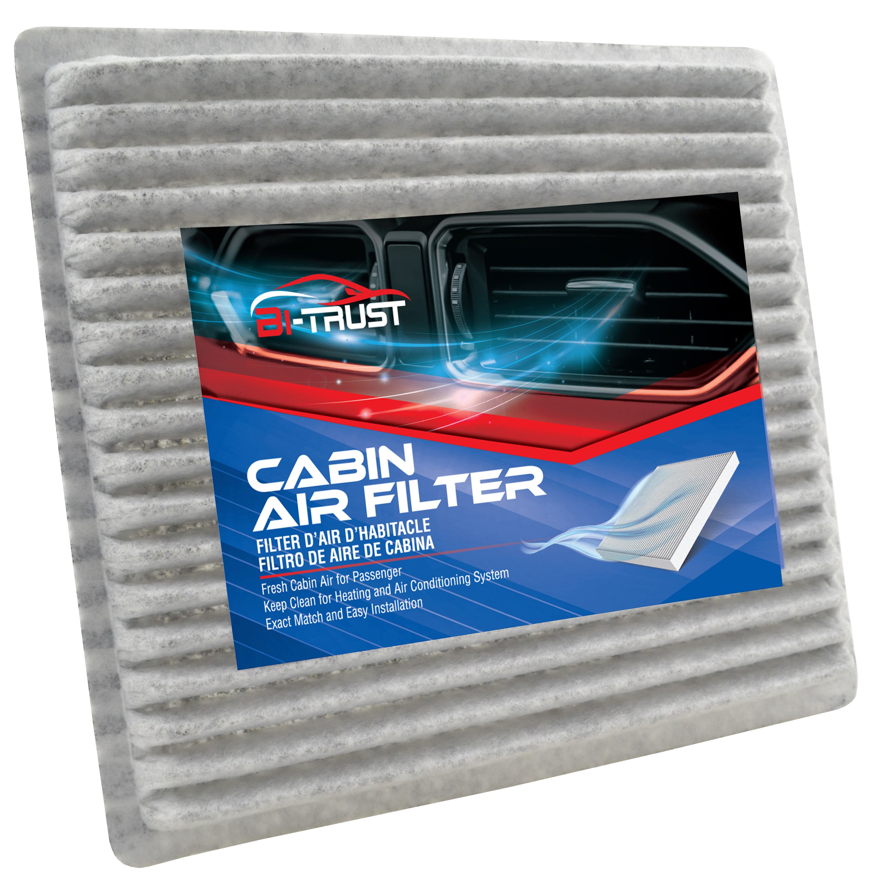 Bi-trust-filtro de aire de cabina, repuesto de carbón activado para Scion Tc/Xa/Xb, Toyota Echo/RAV4, 2.0L, 2.4L, CF10139,88568-52010
