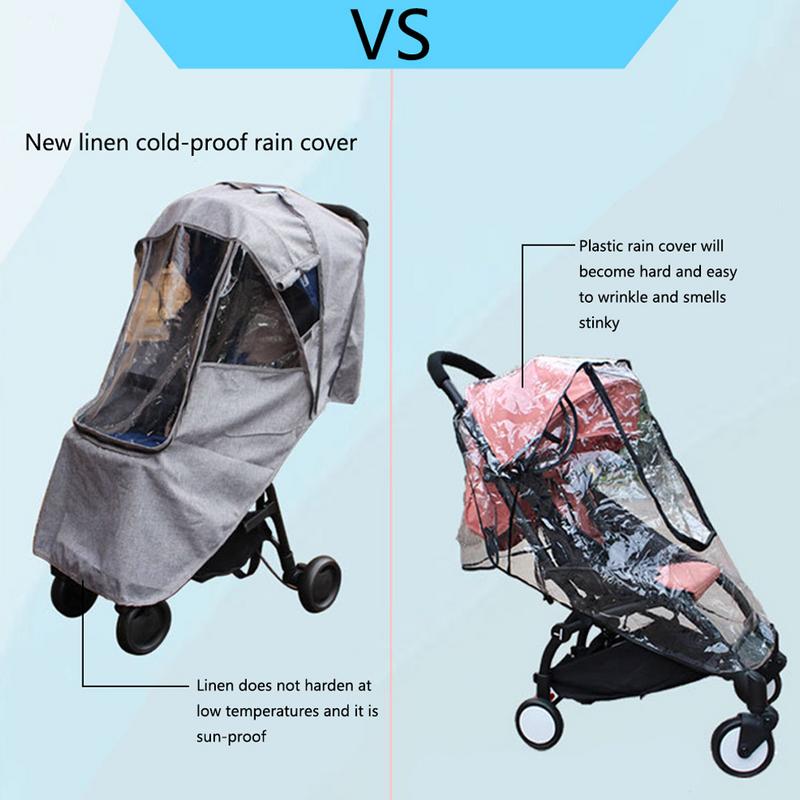 Baby Stroller Raincoat Cover Trolley Umbrella Car Rain Cover Baby Stroller Windshield Stroller Accessories Trolley Accessories