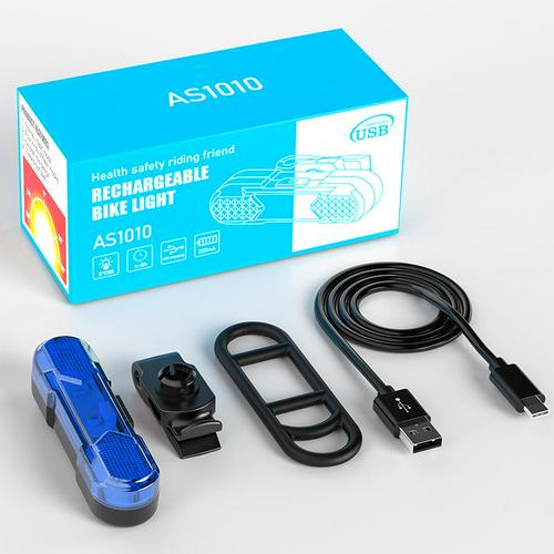 Bicycle USB Charging Rear Light Cycling LED Waterproof Safety Warning Lights Night Mountain Bike Equipment Riding Accessories: 05 as show