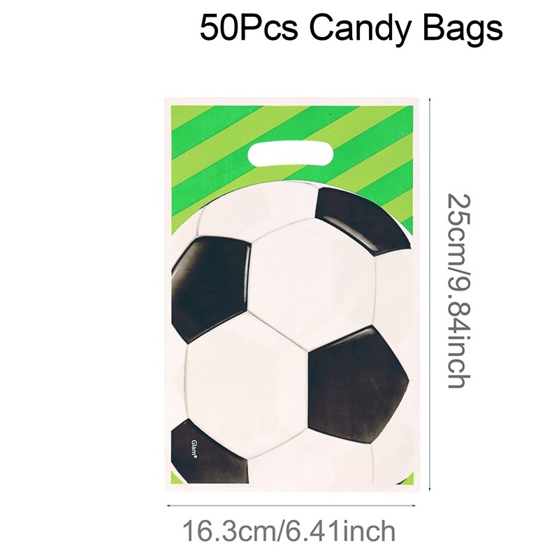 Voetbal Voetbal Verjaardagsfeestje Decoratie Kinderen Voetbal Sport Thema Servies Banner Geschenkzakken Benodigdheden Set Voor Jongen Gunst