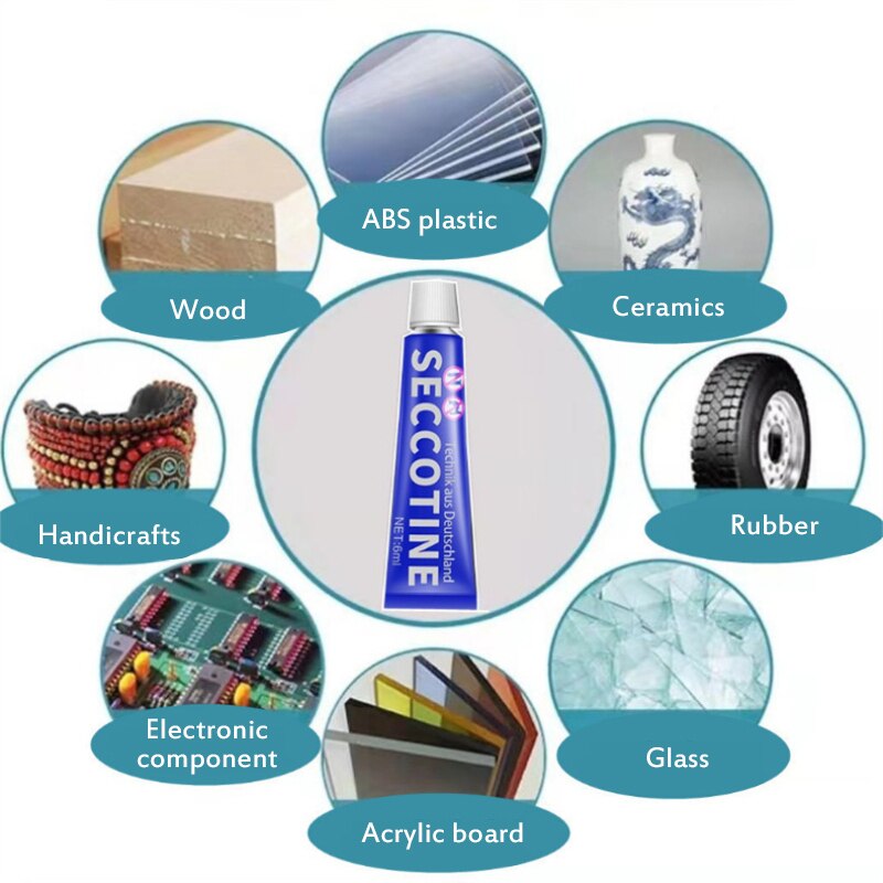 ABS Glue Iron Stainless Steel Aluminium Alloy Glass Plastic Wood Ceramic Marble Strong Quick-drying Structural Adhesive Sealers