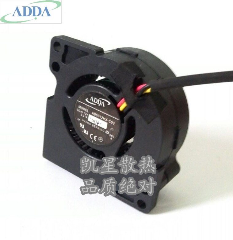 para ADDA AB5012HX-C03 (T3VL5) DC 12V 0.21A ventilador de refrigeración de servidor ventilador del servidor 50x50x20mm 3 cables