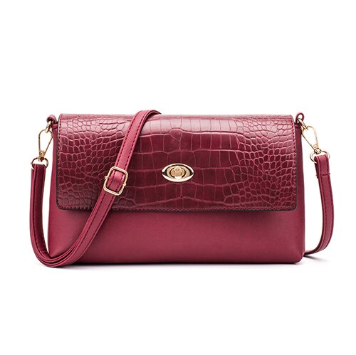 Reprcla dames schoudertas handtas leren dames crossbody messenger bags dames portemonnee dames flap bolsa: Rood