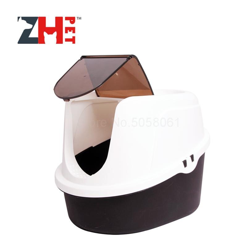 Triangular Cat Litter Basin Fully Enclosed Space-saving Cat Toilet Large Fat Cat Anti-splash Cat Litter Basin