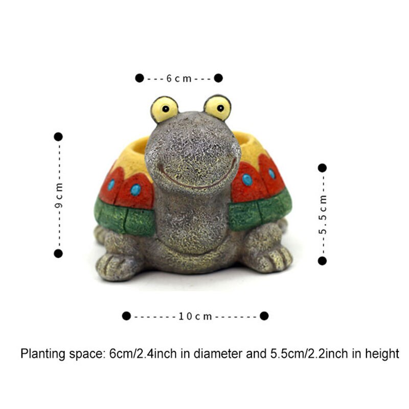 Animal Shaped Cartoon Flower Pot Cute Turtle Vase Pot Home Decoration for Succulent Plants Office Ornament Desktop Animal Vase