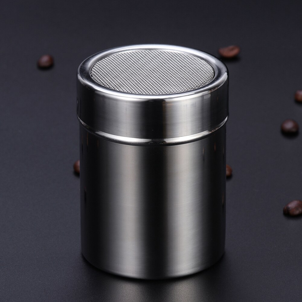 1 Set Special Coffee Duster Coffee Printing Model Coffee Shaker Stainless Steel Coffee Flour Sifter for Kitchen Home Ca