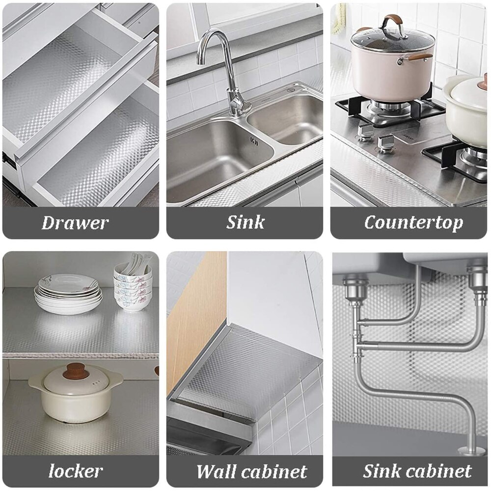 Multi Kitchen olejoodporne naklejki wodoodporne folia aluminiowa szafka kuchenna szafka samoprzylepna naklejka na ścianę tapety zrób to sam