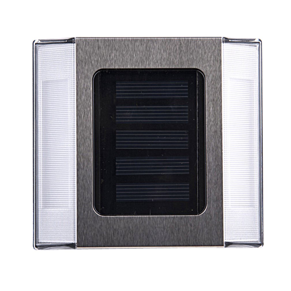 Rvs Zonne-energie 2-LED Spike Lamp Waterdichte Outdoor Road Dock Path Ground Light voor Trappen Oprit