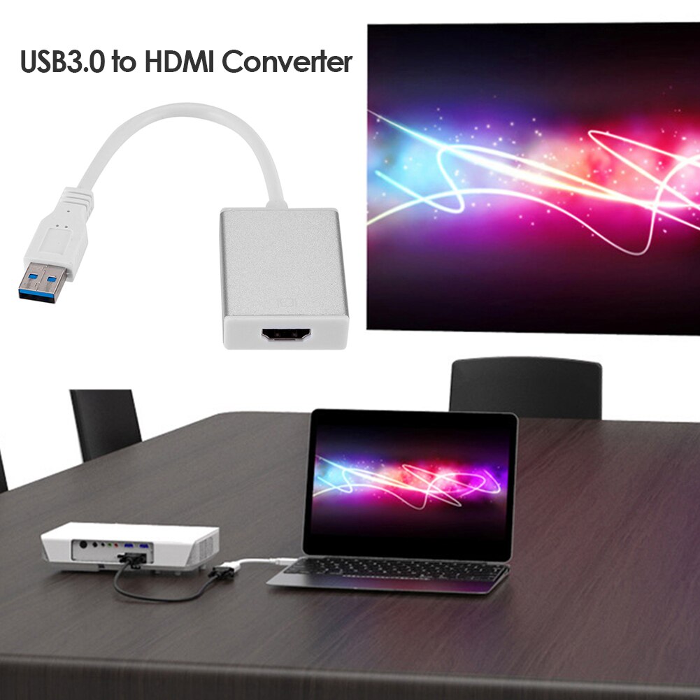 External Video Card Multi Monitor Adapter USB 3.0 to 1080p HDMI Adapter Cable Male to Female External Graphics Video Card