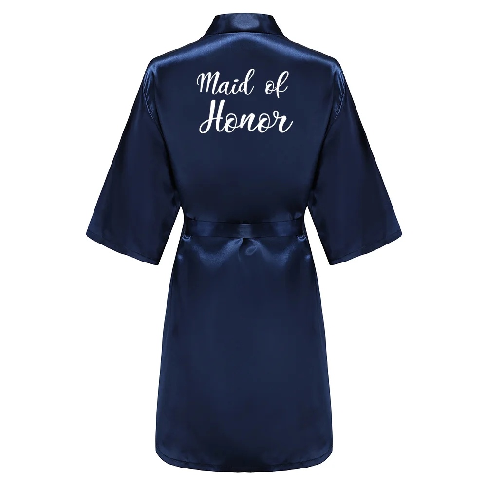 Satin- Seide Roben Hochzeit Bademantel Braut Brautjungfer murmeln Trauzeugin Kleid Frauen Kleidung Nachtwäsche