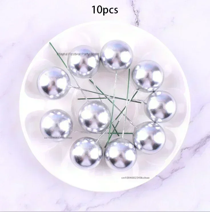 10 unids/pack 2-4cm bola pastel Topper DIY pastel decoración Cupcake insertar tarjeta banderas para Baby Shower suministros de de cumpleaños: L / Amarillo fluorescente