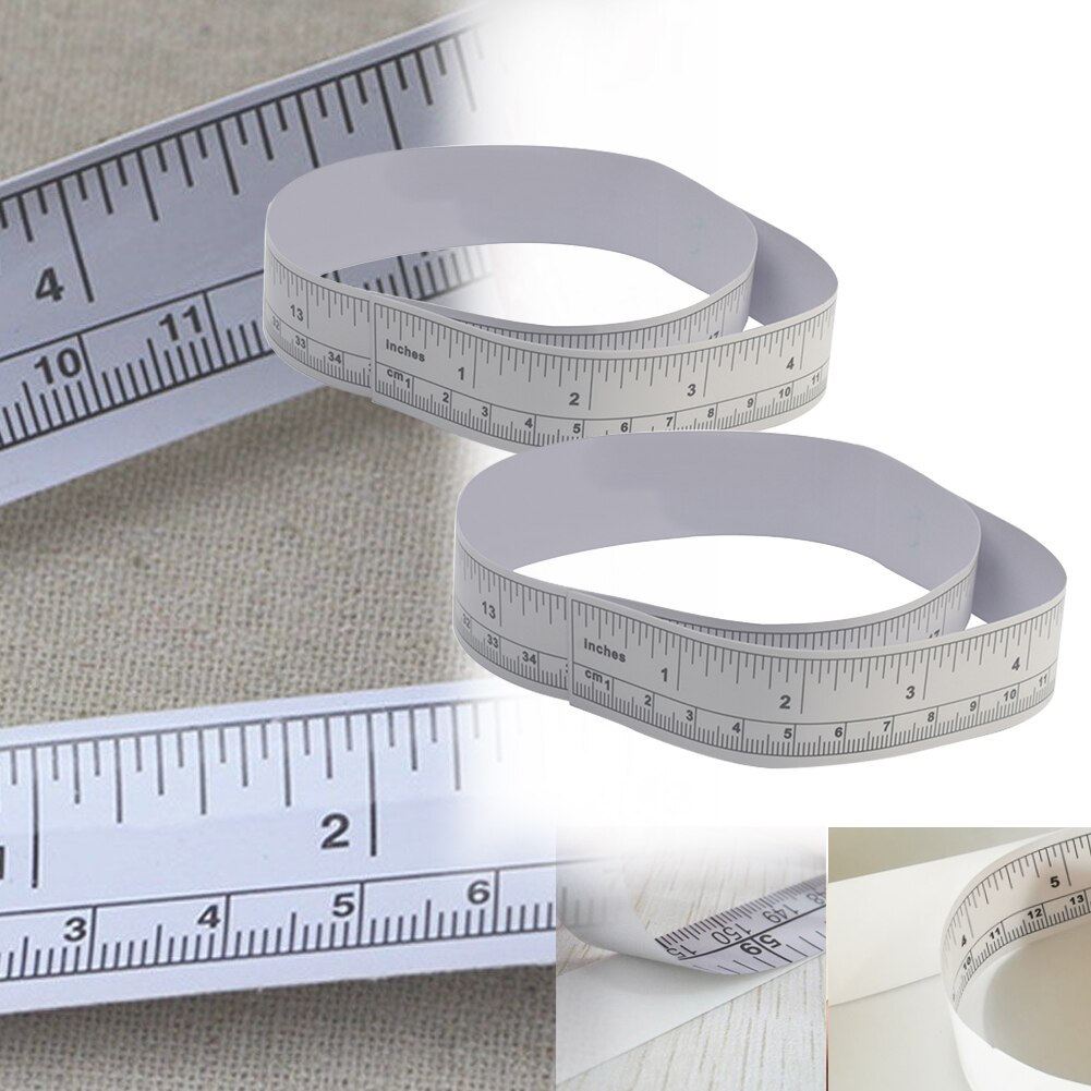 45/90cm Self Adhesive Vinyl Measuring Tape / Ruler Sticker Sticky Measure Tool