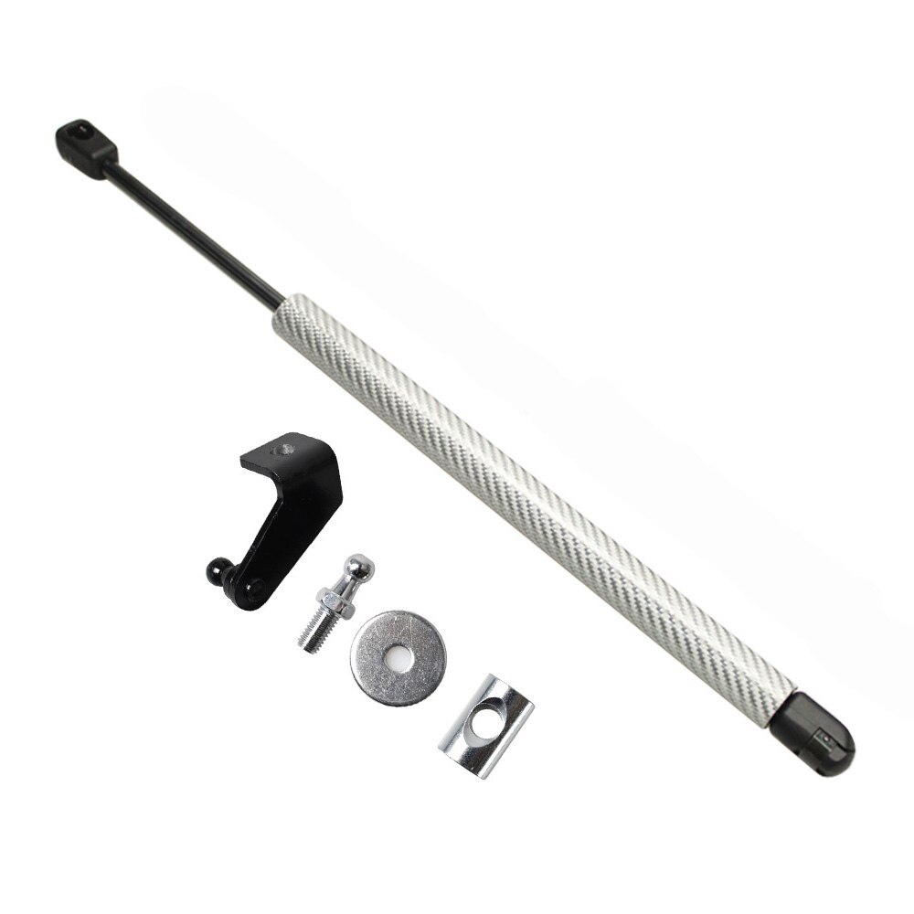 For ford fiesta Mk7 2x Front Hood Bonnet Modify Carbon Fiber Gas Struts Lift Support Shock Damper: silver carbon fiber