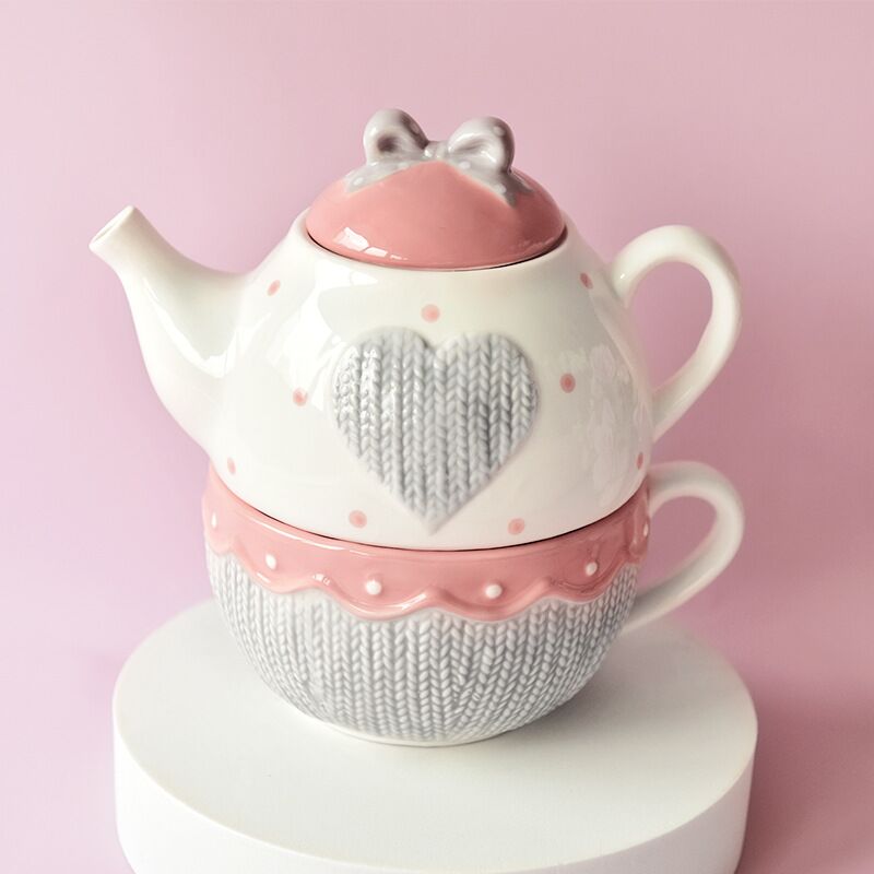 Cute Pink Mug Ceramic heart-shaped Coffee Cup with Lid Home Couple Milk Breakfast Cup Water Cup: Army Green