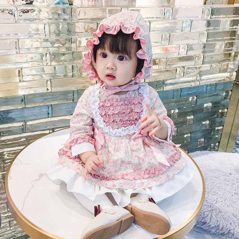 med uret Trofast Symposium Baby pige lolita blomster kjoler spædbarn prinsess... – Grandado