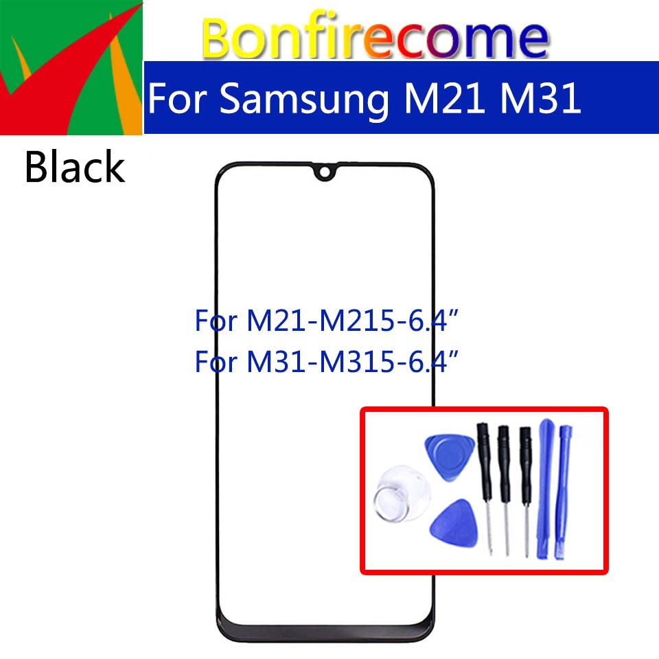 Pekskärm för samsung galaxy  m31 m21 lcd front pekskärm glas ytterlins