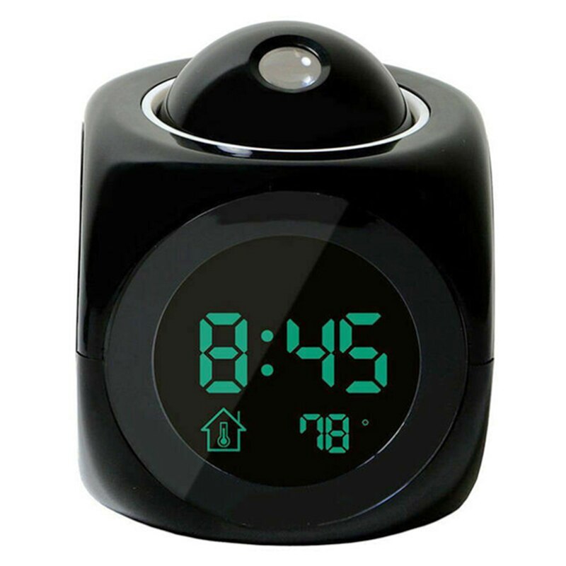 Wecker LED Zauberstab Decke Projektion LCD Digitale Stimmen Reden Temperatur Meter Clever Uhr 66CY