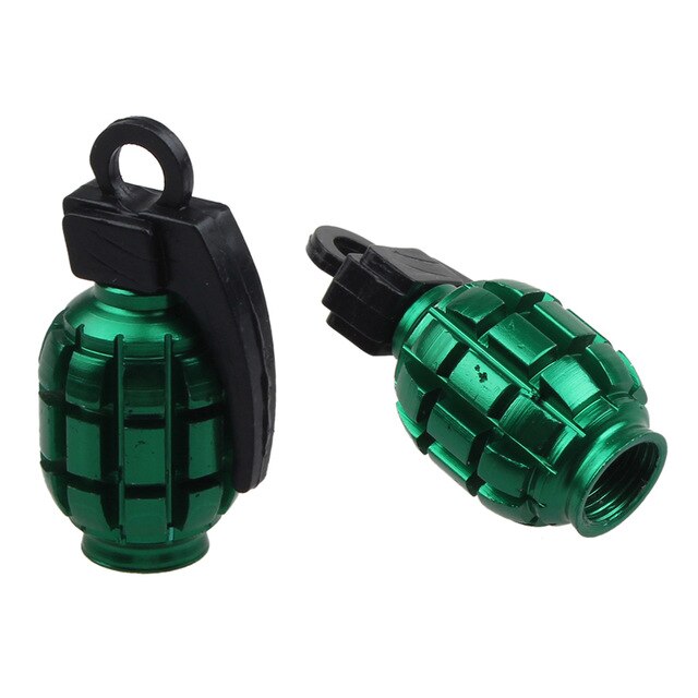 Acessórios da bicicleta para um ciclismo bicicleta mtb bmx moto colorido liga tampas de válvula poeira tampas ciclismo pneu do carro: 2pcs Green