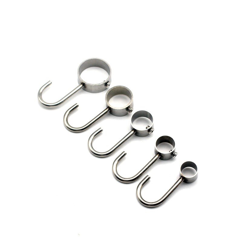 Thickened stainless steel casing hook through pipe hook movable hook kitchen hanging rod hook hanger rack row hook