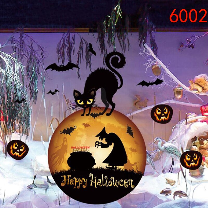 Halloween seinätarra ikkuna kodin sisustus tarra koriste joulukoriste halloween seinätarra riipus näyteikkunaan: Sininen