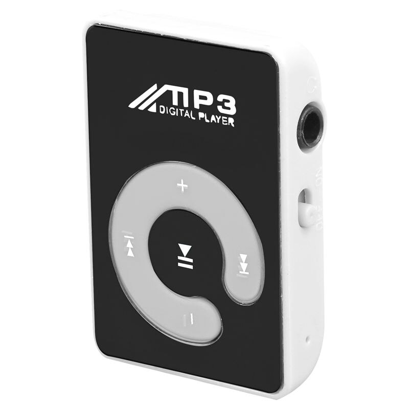 Mini Clip a specchio USB Digital Mp3 Music Player supporto 8GB SD TF Card: White