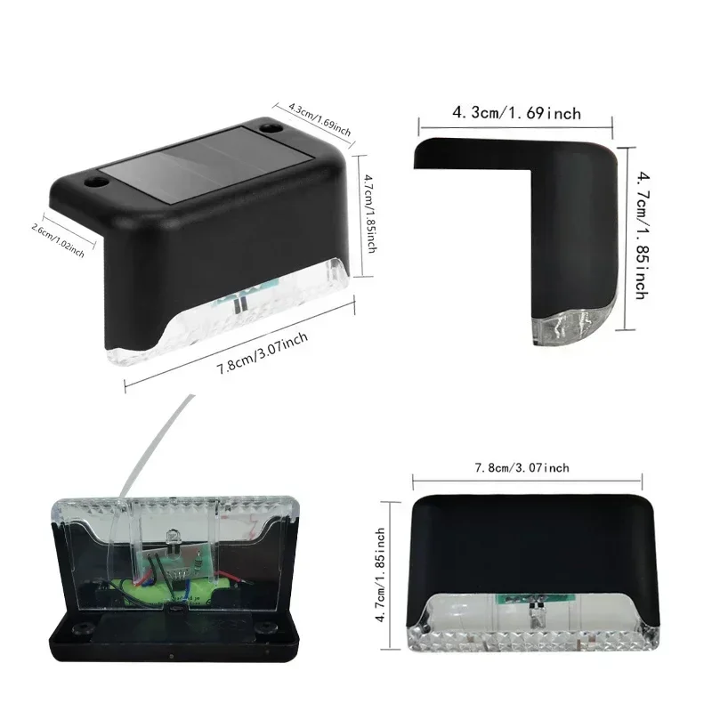 Tuin Wandlampen Outdoor Solar LED Licht 4 Stuks Solar Dek Faily Licht voor Dek Stap Reling Muur Patio Trap Yard decoratie