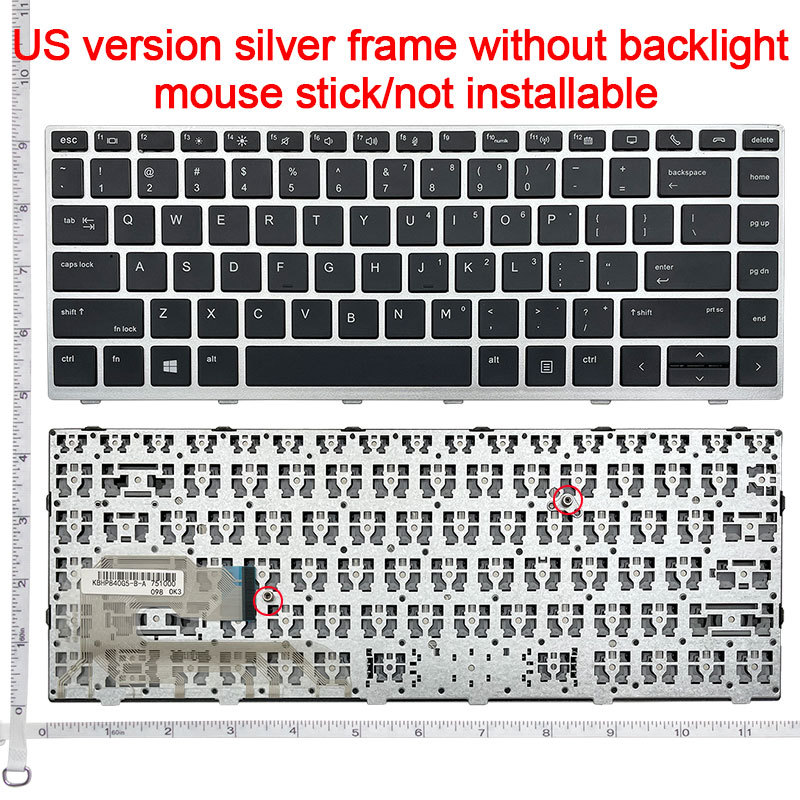 US/RU/SP/UK/LA/FR laptop keyboard FOR HP EliteBook 745 840 G5/G6 846 G5/G6 848 G5/G6 Zbook 14U G5/G6 HSN-I17C-4/I13C-4 I24C MT44: Coffee