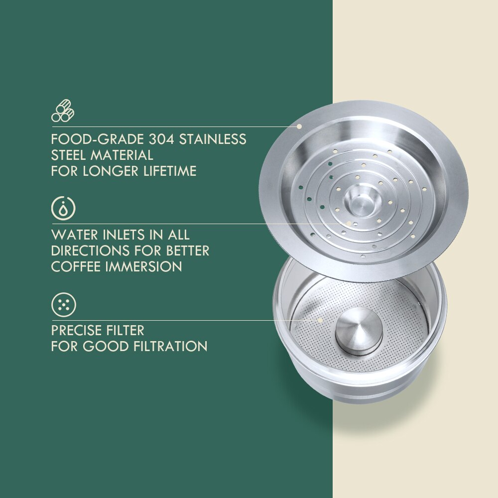 ICafilas ECO EDELSTAHL Nachfüllbare Cafissimo Klassische (B) Kaffee Kapsel Mehrweg Filter Für Caffitaly &Ampere; Tchibo Mahcine