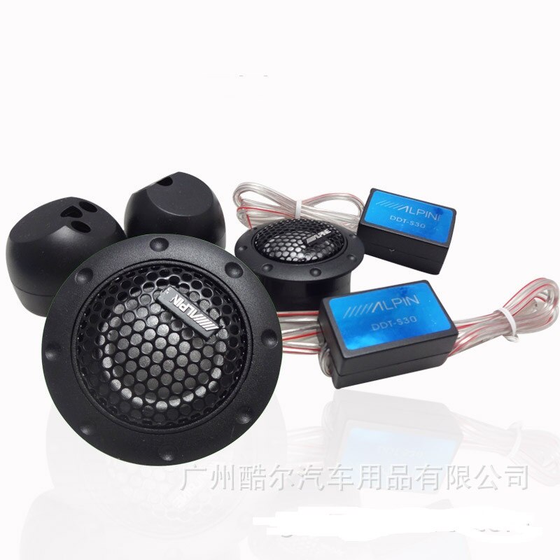 ALPINE DDT-S30-Altavoces estéreo para coche, caja de película de seda de Audio de 180W, música suave, domo equilibrado, agudos, 2 unidades