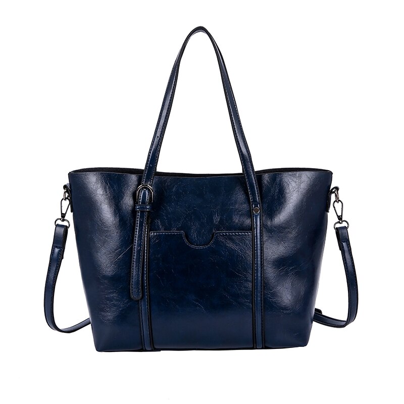 Bolso grande de piel sintética para mujer, bandolera de famoso, informal,: blue2