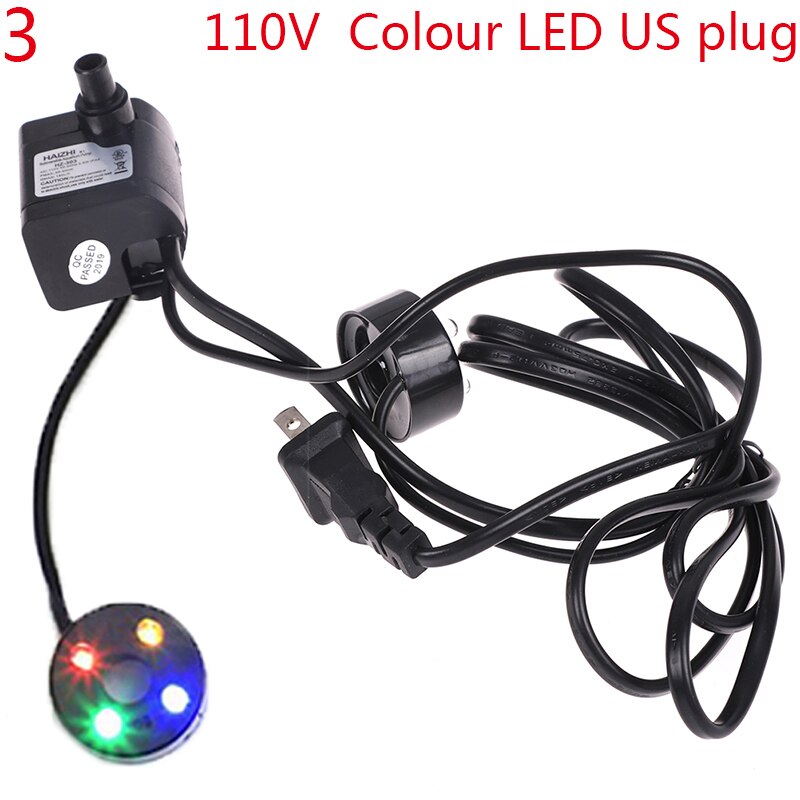 1pcs AC US 110V,AC EU 220V Plug Submersible Water Pump Aquarium Fountain Air Fish Pond Tank: 3