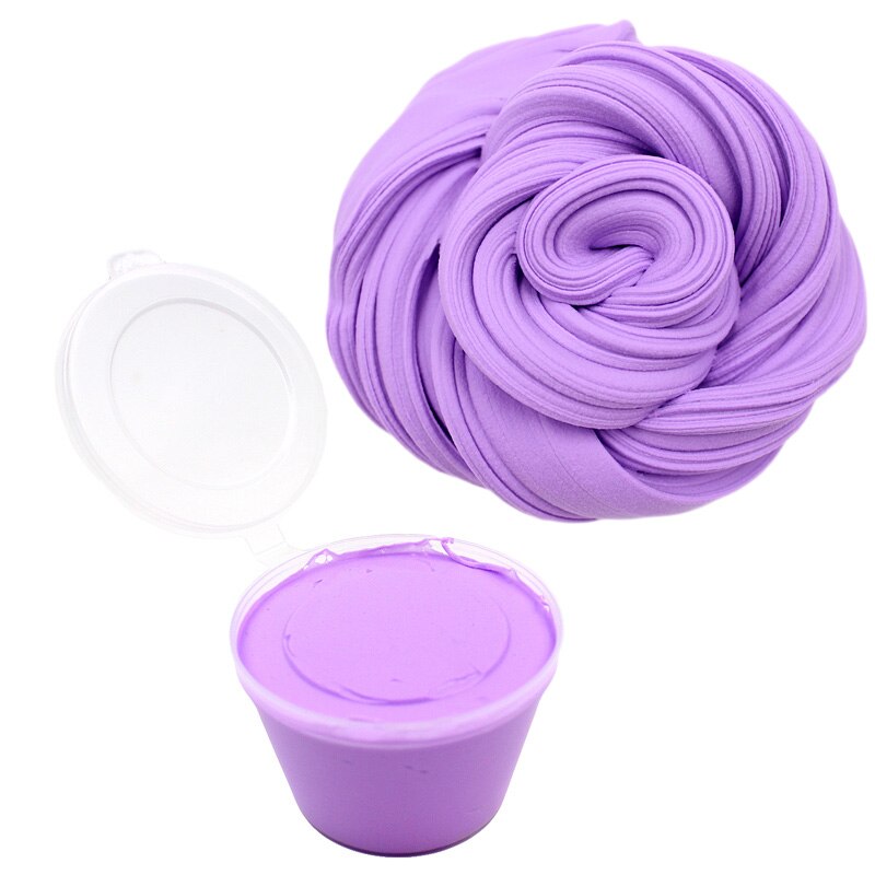 DIY Fluffy Slime Box Supplies Soft Clay Floam Scented Stress Relief Cotton Release Clay Plasticine Toys for children: Purple Slime