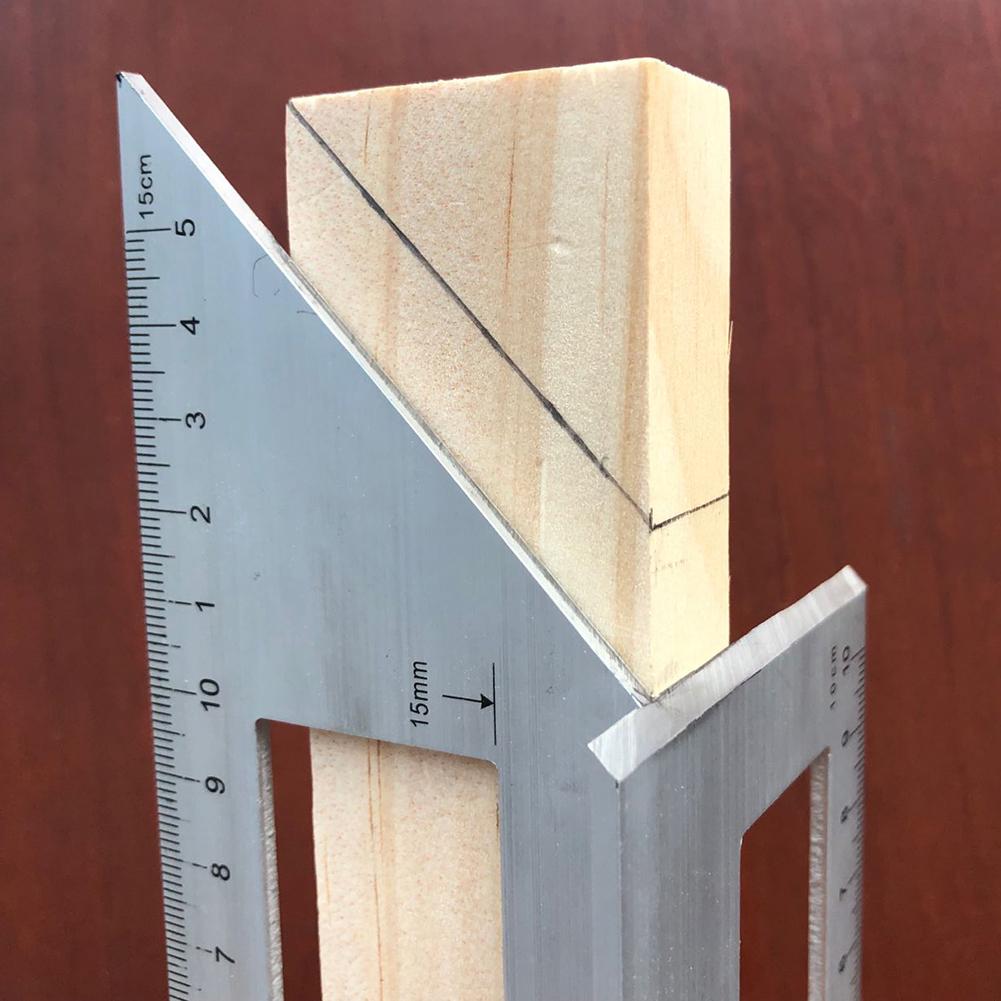 Règle équerre multifonctionnelle de 45/90 degrés, traceur de bois, outil de menuiserie carré, instrument de mesure d&#39;angles