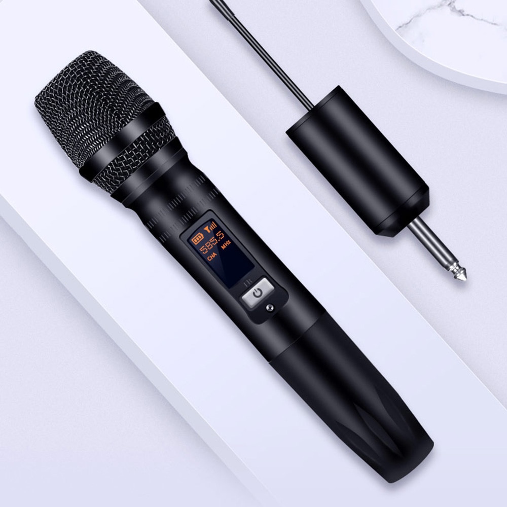 Low Power Handheld Microphone UHF Dynamic Mic System 1/4 Inch Plug Receiver For Computer Karaoke Conference DJ Church Wedding