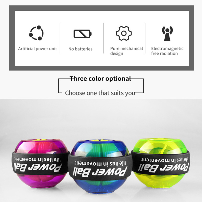 VIPLED Wrist Ball Trainer Gyroscope Strengthener Gyro Power Ball Arm Exerciser Power Ball Exercise Machine Gym Fitness Equipment